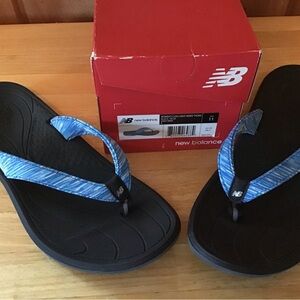 New Balance Blue and Black Flip Flops 11/43